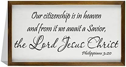 Umklameno drvo Zidne dekor Art Filipljanima 3:20 Naše državljanstvo je na nebu i iz njega čekamo spasitelja,