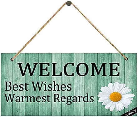 Najbolje želje najtopliji pozdravi znakovi za dobrodošlicu Ulazna vrata Dobrodošli Viseći drveni ukras plaketa