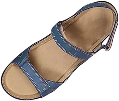 Aayomet sandale za žene odjevene, ženske sandale Comfort kopča sandale sa remenom za gležanj ravne sandale