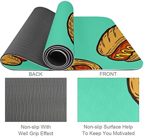 Siebzeh Hot Dog kobasica Premium Thick Yoga Mat Eco Friendly Rubber Health & amp; fitnes Non Slip Mat za