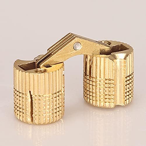 N / A 4 kom bačve skriveni šarki nameštaj 10mm 180 ° kut za otvaranje mesingane šarke za DIY nakit kutije za ruke za ruke Golden