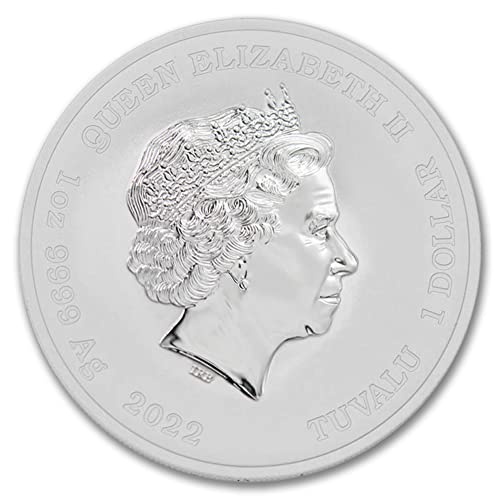 2022 p 1 oz tuvaluan srebrna kovanica - bogovi Olympus serije sjajnog neobičnog 1 USD prodavač BU