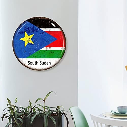 South Sudan Metal potpis Južna Sudan Flag Welcome potpisao sa prednjim vratima Nacionalna zastava Nacionalna