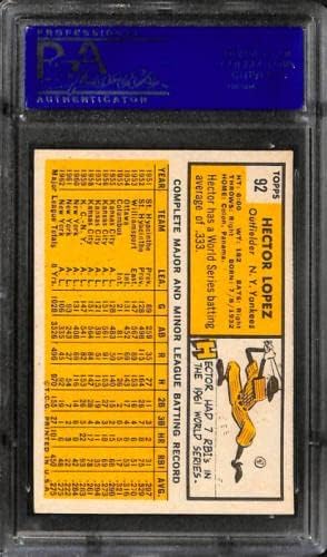 1963. gornje liste 92 Hector Lopez PSA 8 30451673 - Bejzbol kartice u obliku ploča