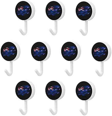 Grunge Teksturirani zastava New Zealander Wall Hoods okrugli plastične kuke Izdržljive ljepljive kuke za