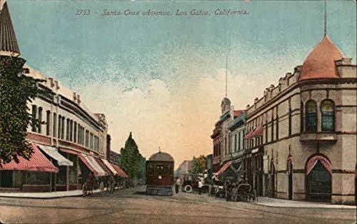 Santa Cruz Avenue Los Gatos, Kalifornija, ca originalna antička razglednica