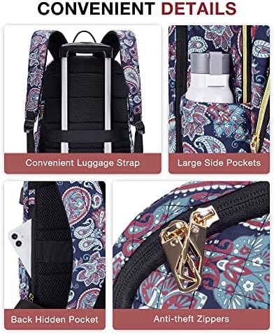 BAGSMART putni ruksak za laptop žene, 15,6 inčni ruksak za Laptop protiv krađe sa USB priključkom za punjenje