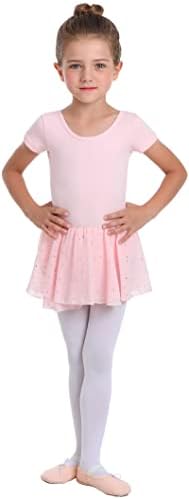 danswan male djevojke Dugi rukav balet triko plesne haljine Tutu Outfit balerina sa Svjetlucavom suknjom