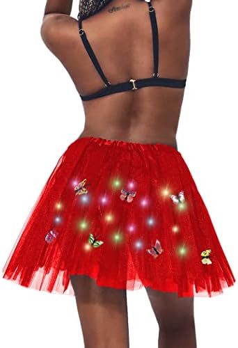 Dresbe Leptir LED suknje svijetli Tutu suknja Elastični baletni ples Tutus Party Carneval kostim za žene