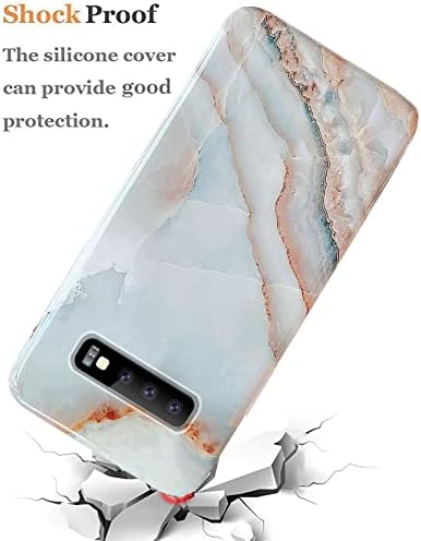 J.west Galaxy S10 Plus Case 6,4 inča, sivi mermer Ispis Uzorak dizajn Slatki grafički kamen Tanak zaštitni
