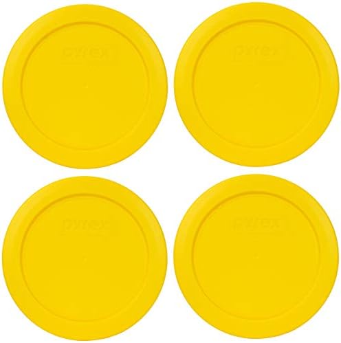 Pyrex 7200-PC Meyer Žuti okrugli plastični poklopac za čuvanje hrane - 4 Pakovanje proizvedeno u SAD-u