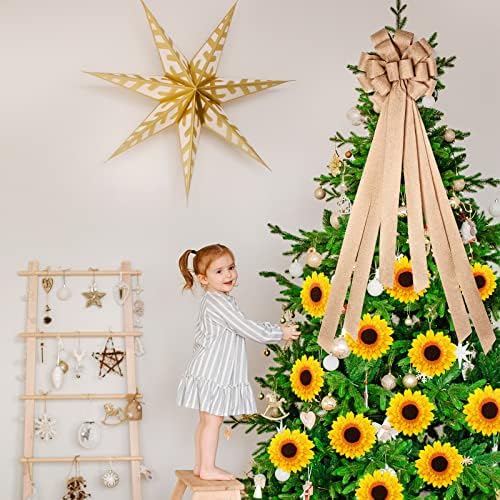 Juinte Sunflower Comit Chinjo Decor Kit, uključuje veliko božićno stablo, luk sa drvećem sa 30 kom-kom.