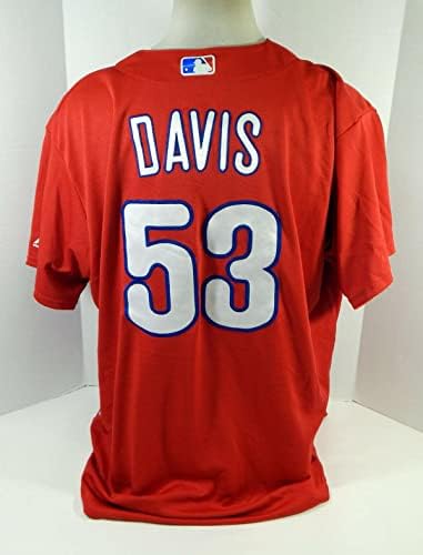 Philadelphia Phillies Davis 53 Igra Polovna Crvena dresa Ext St 2XL 619 - Igra Polovni MLB dresovi