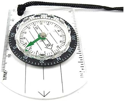 ZCMEB fini navigacijski kompas, vanjski kompas za čitanje karte, lagana mapa vladar, orijenting kompas za