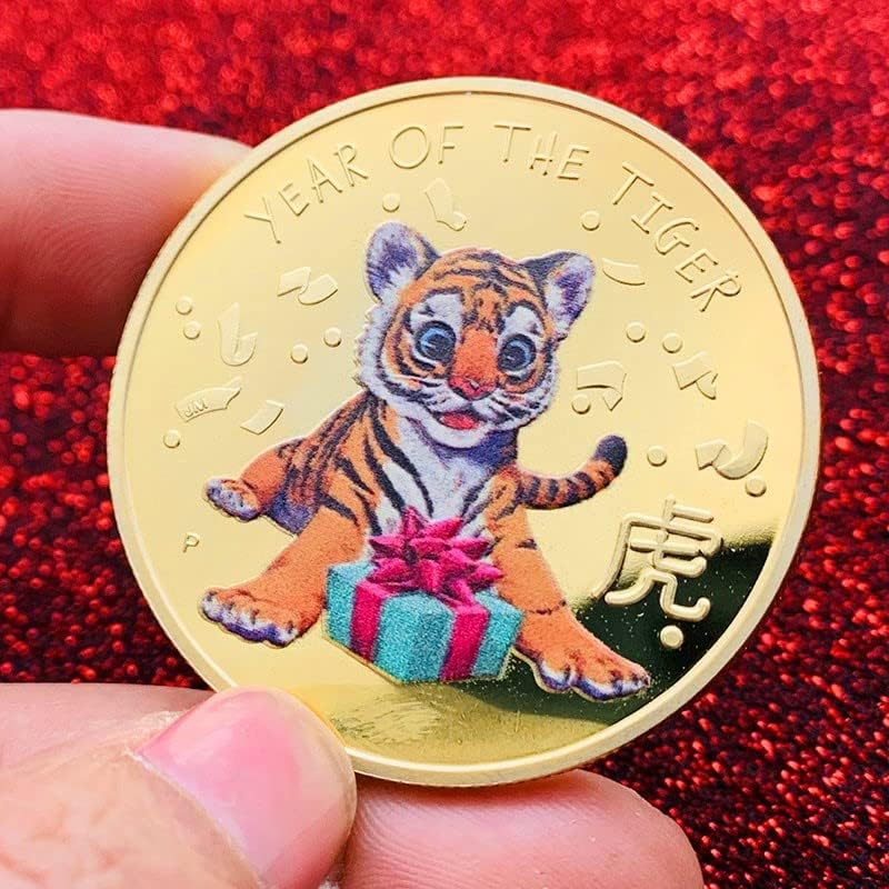 Australija 2022 Zodijak Tiger Godina Životinjska Tiger Baby pozlaćena komemorativna medalja Novogodišnji poklon Coin Natal Coin
