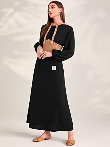 Newqinx Dukseri za žene - Drop ramena COLORBLOCK COLLOCK Dress haljina