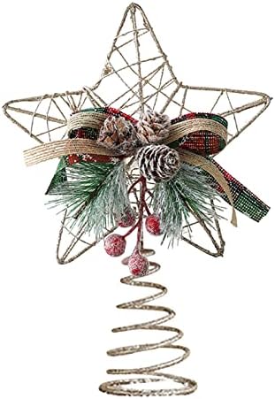 Božićni ukrasi Božićno drvce Top pet šiljastih zvjezdica Golden 3D šuplje pet šiljastih božićnih ukrasa
