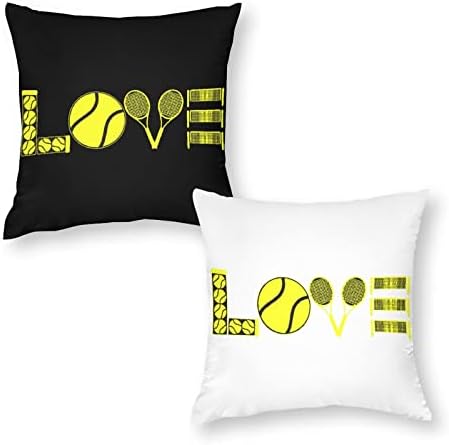 Love Tenis set od 2 baca jastuk pokriva kvadratne jastuke jastuka za kauč za sof kauč ukrasni automobil