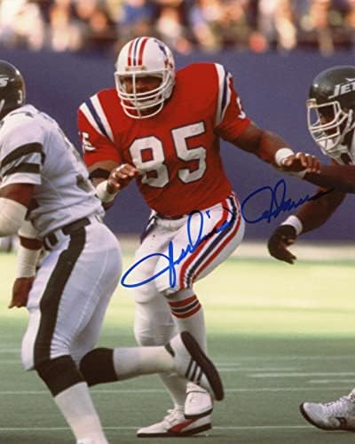 Julius Adams New England Patriots potpisan 8x10 fotografija vs mlaznice - autogramene NFL fotografije