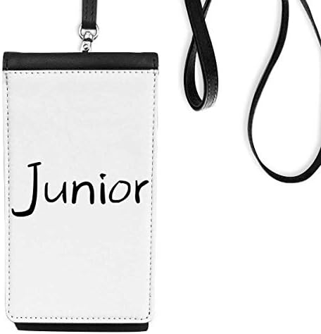 Crne jednokrevetne riječi Junior telefon novčanik torbica Viseće mobilne torbice Crni džep