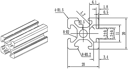 Orgry 4 kom 2020 V Tip CNC 3d dijelovi štampača evropski Standard eloksirana Linearna šina Ekstruzija aluminijumskog
