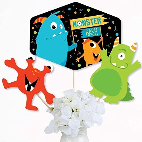 Big Dot of Happiness Monster Bash-Little Monster Birthday Party ili Baby Shower Decoration Supplies Kit-Swirls,
