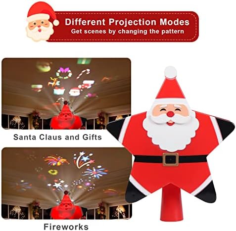 Prvo božićno stablo se osvijetljeno, projektor odvjetničkih stablica sa 2 načina projekcije, 3D rotirajuća