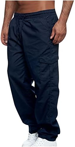 Ticcoy muške taktičke teretne hlače opuštene sposovne planinarske pantalone labave casual elastične strugove
