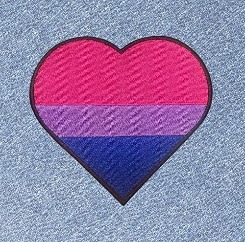 Everna biseksualna prideska zastava LGBTQ biseksualna zastava - 4 inčna mrlja na željeznom