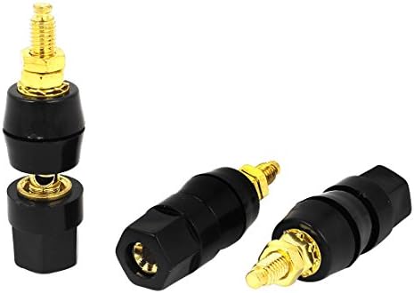 Aexit 3pcs Black Audio & Video Accessories Amplifier Terminal 4mm kabl Dia Banana Jack konektori & amp;