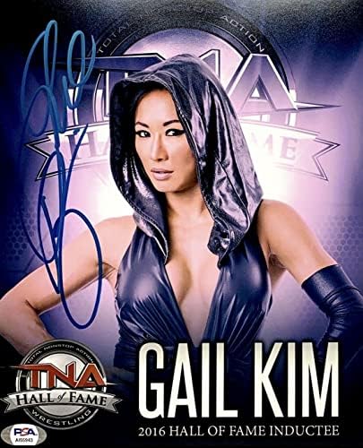 Gail Kim Wwe ​​Diva TNA Utjecaj potpisan 8x10 FOTO PSA AI55943 - AUTOGREMENO Photos Wrestling