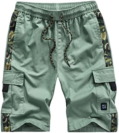 Muški Camo Cargo Shorts Relapirani fit multi-džepni šorc Thats Crockstring maskirne teretne kratke pamučne