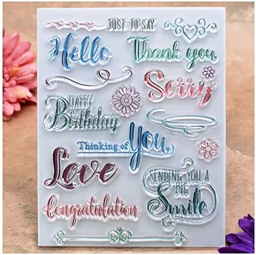 KwAN zanatski reči hvala vam sretan rođendan Ljubav osmijeh Čestitamo jasne marke za dekoraciju izrade kartice i DIY Scrapbooking