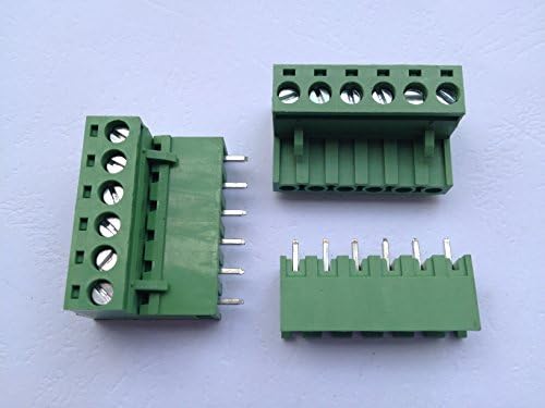 40 kom 6-pinski/putni nagib 5.08 mm konektor za vijčani terminalni blok zelene boje priključni tip sa ravnim