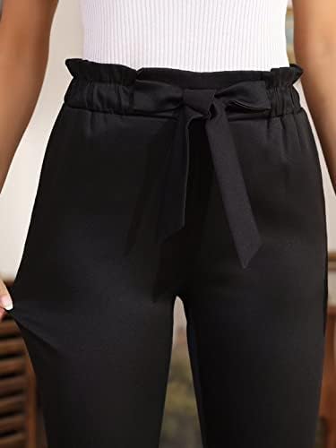 CXXQ ženske hlače za žene elastične ruffle visokog struka Bowknot Petite Bell donje hlače Trendi 2 džepova