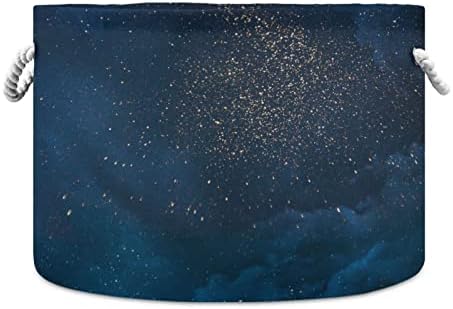 GOODOLD Night Sky Stars velika korpa za veš, sklopiva korpa za veš 20x14 inča dekorativna deka korpa za