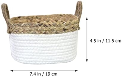 Veemoon pamučna korpa za odlaganje konopa tkana dekorativna korpa za veš sa ručkama držač za odlaganje korpe