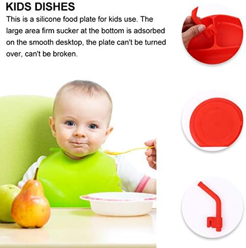 Toddmomy Baby Spoons tanjiri za večeru 3kom dečiji trpezarijski pribor za jelo tanjir sa usisnim činijama