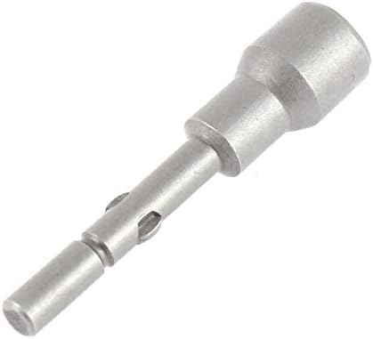 X-DREE 6mm okrugla izbušena rupa H10 10mm šesterokutna utičnica matica za ključeve Bits Grey (6mm okrugla