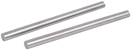 X-DREE 6.5 mm Dia 100mm Dužina HSS okrugla osovina štap Bar Strug alati siva 2kom (6,5 mm Diámetro 100 mm
