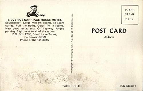 Silvera's Carriage House Motel South Lake Tahoe, California CA originalna Vintage razglednica