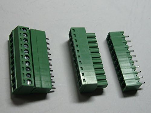 15 kom 10pin/way Pitch 3.5 mm konektor za vijčani terminalni blok zelene boje priključni tip sa ravnim pinom