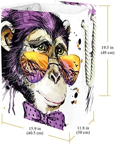 DEYYA Monkey Bijela korpa za veš sa ručkama sklopiva korpa za veš ugrađena podstava sa odvojivim nosačima