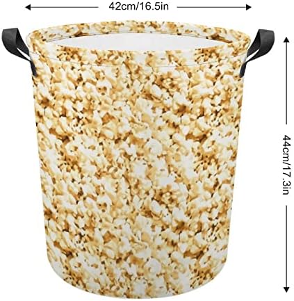 Popcorn velika korpa za veš vreća za pranje sa ručkama za koledž spavaonica prijenosni