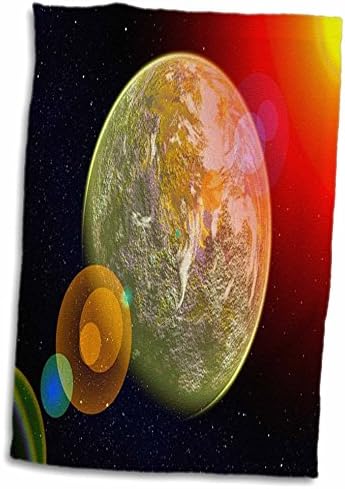 3Droza Floreni - prostor - otisak slikanja šarenih planeta postrojeno - ručnici
