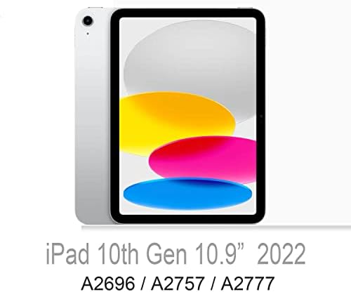 iPad 10. generacija 10,9 inča, feamovi tanki lagani trifold iPad 10.9 Case Clear Back Prozirni poklopac
