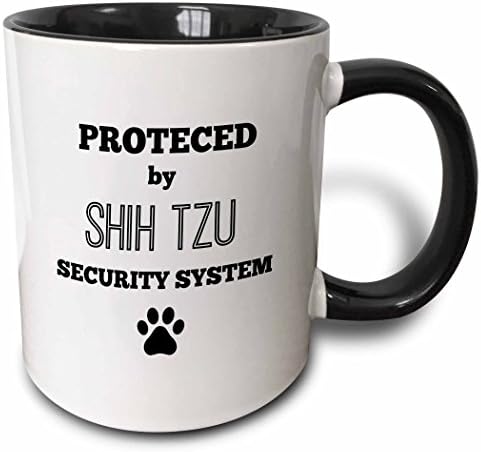 3dRose BrooklynMeme Pets-zaštićen shih tzu sigurnosnim sistemom - Mugs