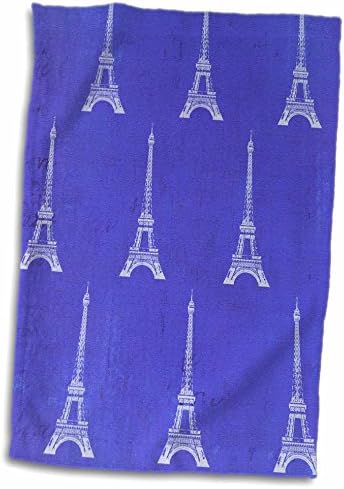 3drose cvjetni ukrasni - Eiffelov kule na ljubičastoj boji - ručnici