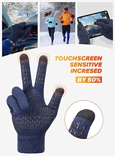 Zimske rukavice za muškarce, hladno vrijeme toplim dodirnim zaslonom za ekranu u unisex - non - kliznim