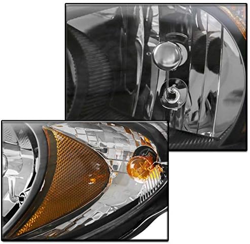 ZMAUTOPARTS zamjena Crni farovi farovi sa 6 Bijela LED DRL svjetla za 2006-2010 Chrysler PT Cruiser